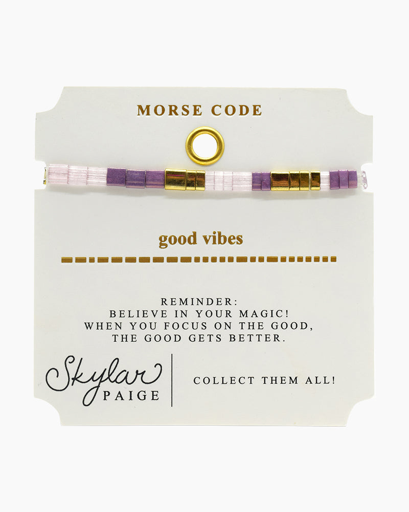 Skylar Paige, Good Vibes Morse Code Bracelet