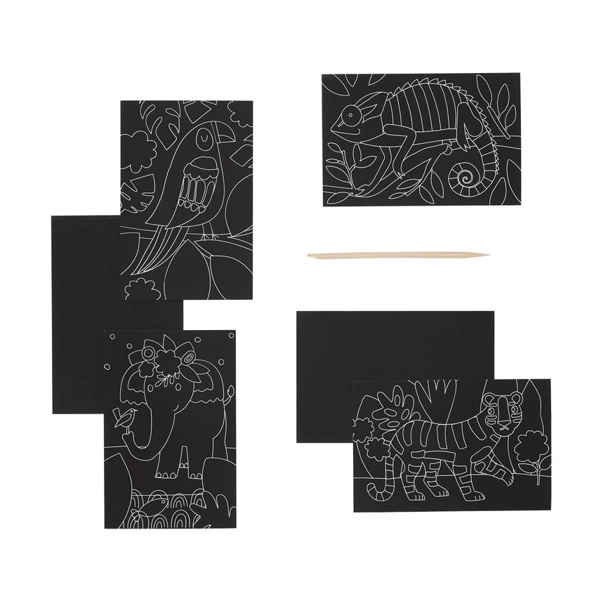 Mini Scratch & Scribble Art Kits, Jungle Fun