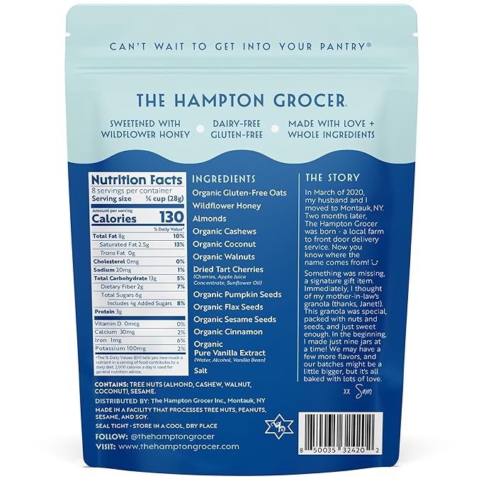 The Hampton Grocer Cinnamon & Dried Cherry Granola