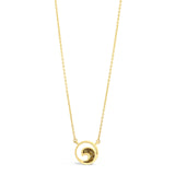 Dune 14K Yellow Gold Vermeil Wave Necklace with Sand from the Jersey Shore