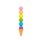 Rainbow Scoops Vanilla Scented Stacking Erasable Crayons