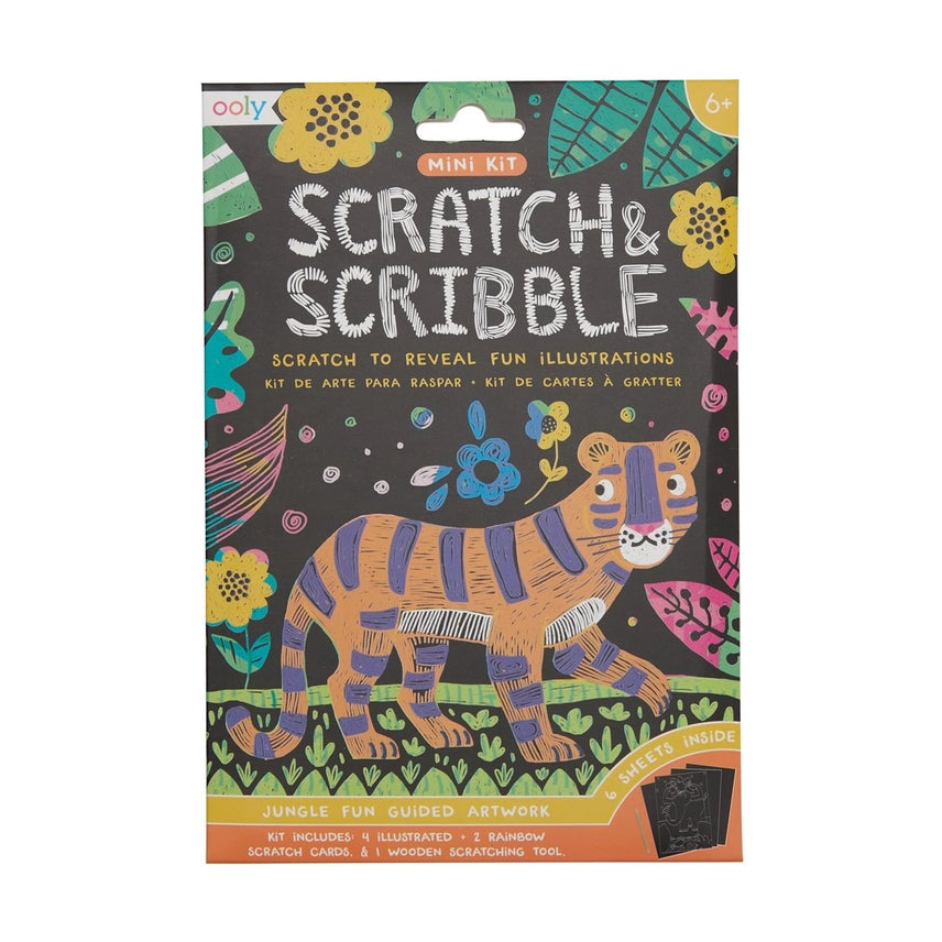 Mini Scratch & Scribble Art Kits, Jungle Fun