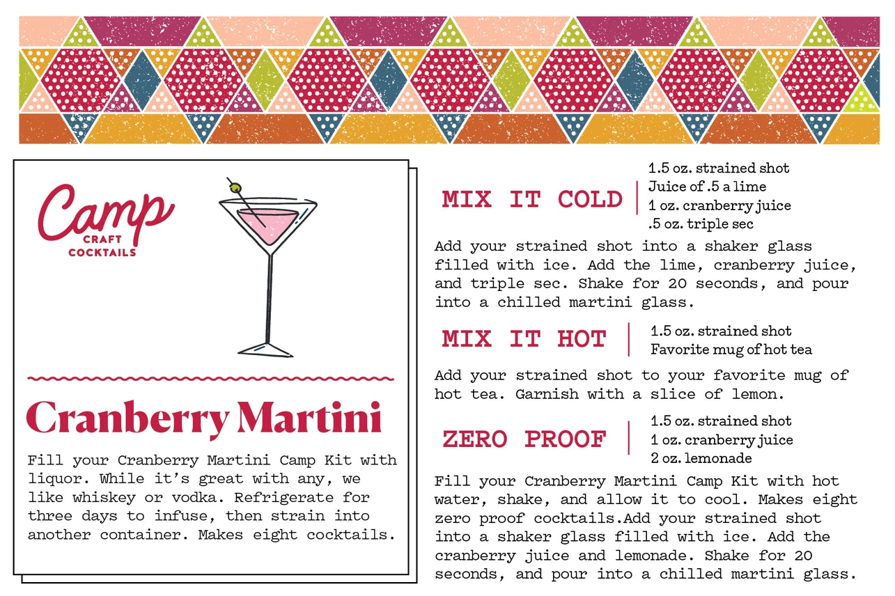 Camp Craft Cranberry Martini Cocktail Infusion Kit