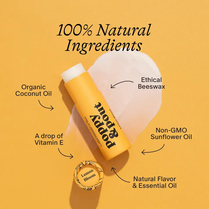 Poppy & Pout Lip Balm, Lemon Bloom