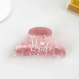 Pink Bride Claw Hair Clip