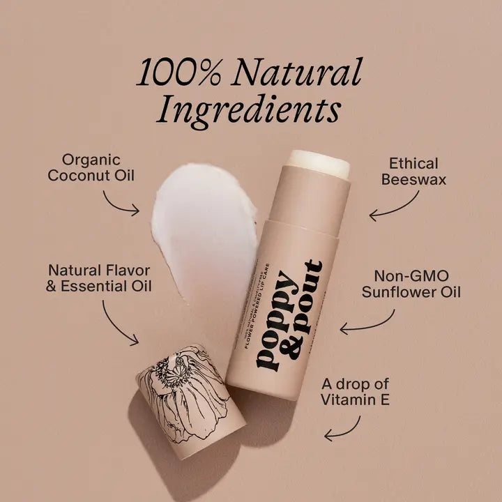 Poppy & Pout Lip Balm, Island Coconut