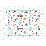 New Jersey Baby Burp Cloth and Wraparound Bib