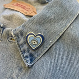 Evil Eye Heart Enamel Pin