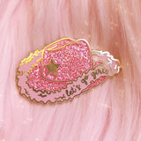 Let's Go Girls Pink Cowgirl Hat Enamel Pin