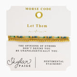 Let Them, Skylar Paige Morse Code Sentimental Stackers Bracelets (Set of 3)