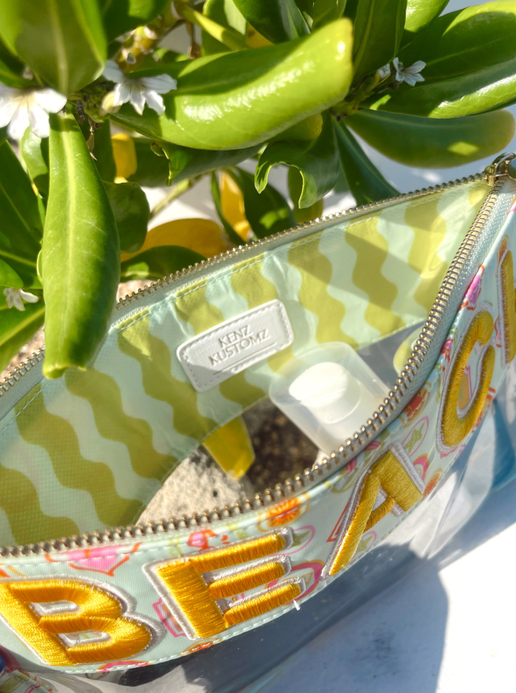 'Beach' Palm Trees Clear Pouch