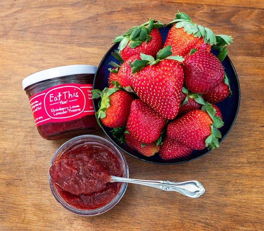 Eat This Yum Strawberry Lemon Lavender Preserve Jam