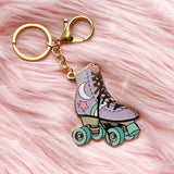 Celestial Roller Skate Enamel Keychain