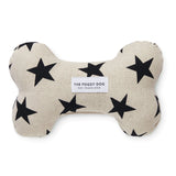 Black Stars Dog Bone Squeaker Toy