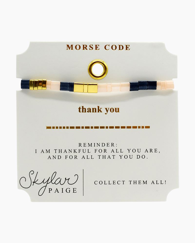 Skylar Paige, Thank You Morse Code Bracelet
