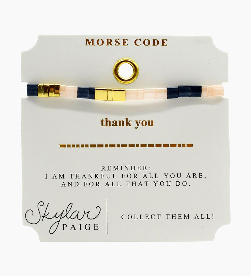 Skylar Paige, Thank You Morse Code Bracelet