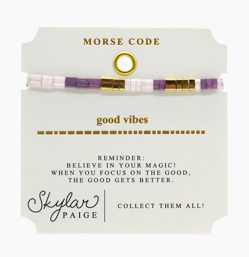 Skylar Paige, Good Vibes Morse Code Bracelet