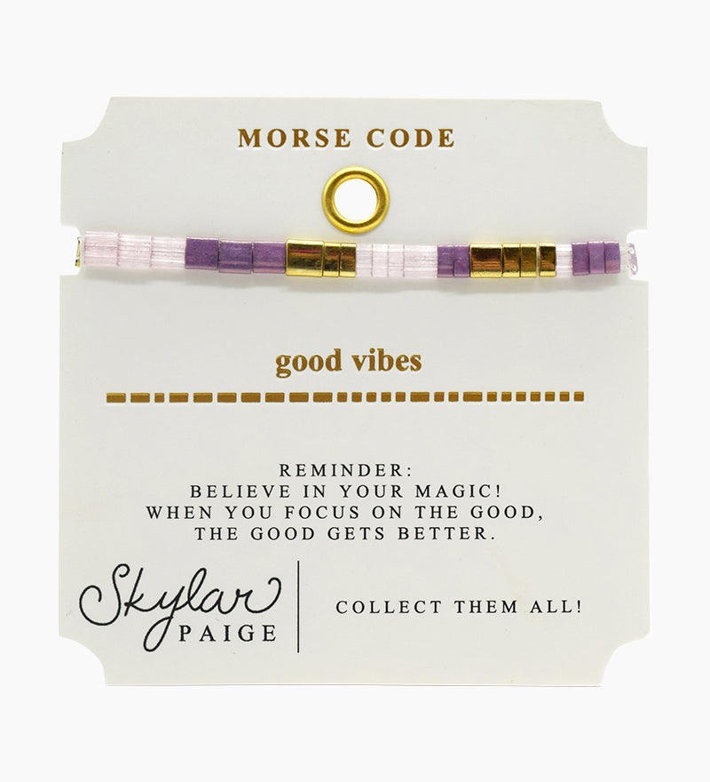 Skylar Paige, Good Vibes Morse Code Bracelet