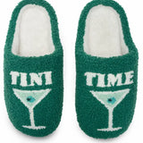 Tini Time Martini Fuzzy Slippers