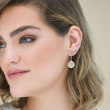 Dune 14K Yellow Gold Vermeil Sunburst Stud Earrings with Sand from the Jersey Shore