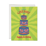 Cherry On Top Layered Birthday Cake, Birthday Card