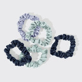 Kitsch Garden Bouquet Ruched Satin Scrunchies, 5PK