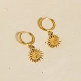 Sun Hoop Earrings