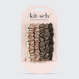 Kitsch Petite Ruched Satin Scrunchies, 6PK