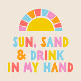 Sun, Sand & Drink in My Hand Cocktail Napkins