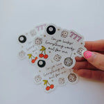 'I'm so lucky! Everything works out for me' Vinyl Decal Sticker