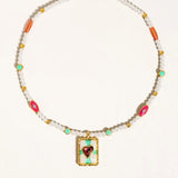Vintage Pearl Heart Necklace