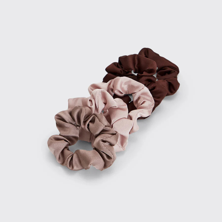 KITSCH Satin Large Ruched Sleep Scrunchies, 5PK