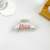 White Bride Claw Hair Clip
