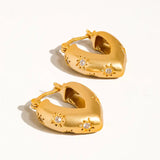 Starburst CZ Huggie Earrings