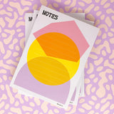 'Notes' Colorful Shapes Notepad