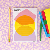 'Notes' Colorful Shapes Notepad