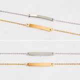 Stainless Steel Bar Bracelet, Engraveable