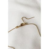 14K Gold Filled Initial Charm Necklace with Solid Slide Letter