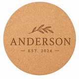 Cork Trivet, Engraveable