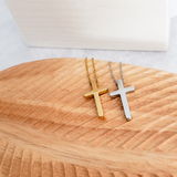 Stainless Steel Cross Necklace, Engraveable