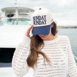 'Sunday Funday' Navy Vintage Trucker Hat