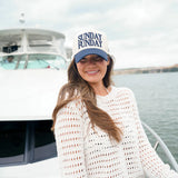 'Sunday Funday' Navy Vintage Trucker Hat