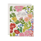 'Our Love Only Grows Happy Anniversary', Greeting Card