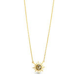 Dune 14K Yellow Gold Vermeil Sunburst Necklace with Sand from the Jersey Shore