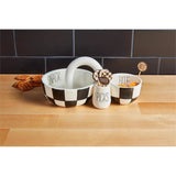 Black & White Checkered Snack Toothpick Set