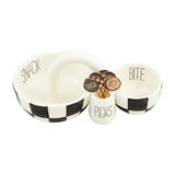 Black & White Checkered Snack Toothpick Set