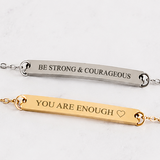 Stainless Steel Bar Bracelet, Engraveable