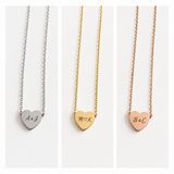 Stainless Steel Heart Necklace, Engraveable