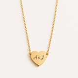 Stainless Steel Heart Necklace, Engraveable