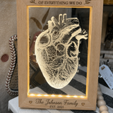 8x10 Wooden LED Picture Frame, Engraveable
